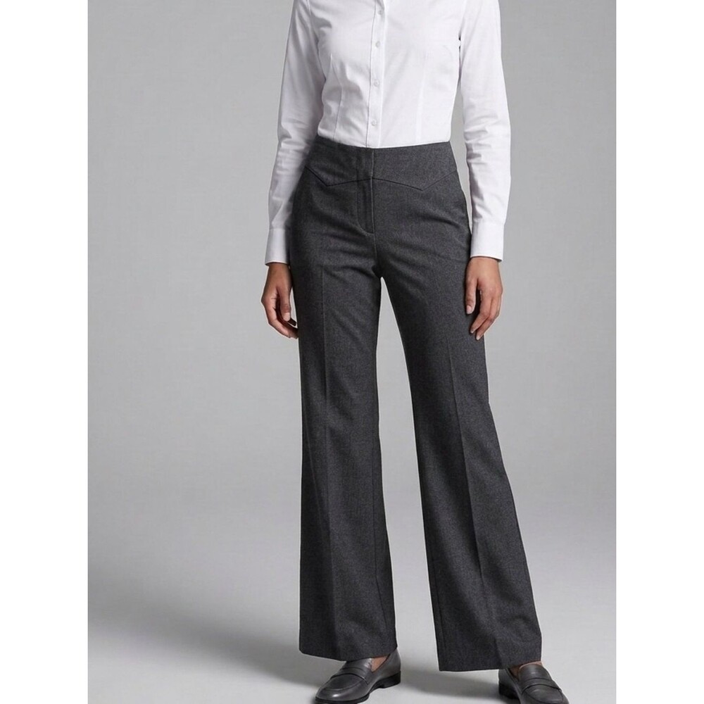 City Streets Dark Charcoal Grey Dress Pants Size 9 EUC Tailored Wide Leg Office